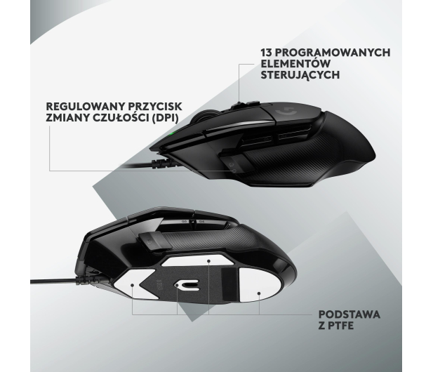 LOGITECH G502 X Czarna - 1066490 - zdjęcie 10
